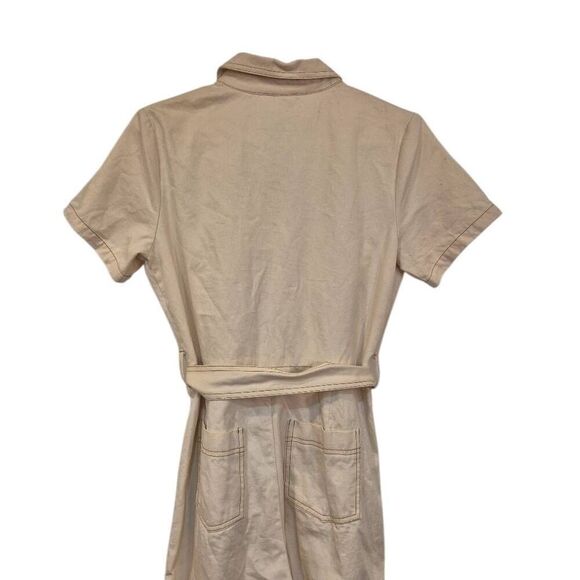 Roolee Women's Ivory Cotton Short Sleeve Jumpsuit - Picture 8 of 15